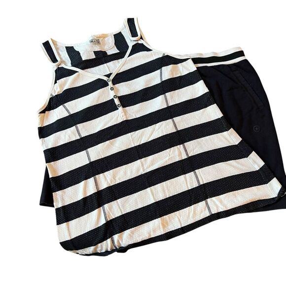 Converse 2 piece navy and white tank top and Mini Skirt XL - Picture 1 of 13